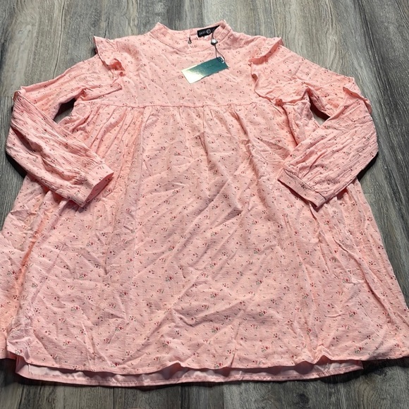 NWT Daisy Street Long Sleeve Smock Dress in Ditsy Floral, size medium - Picture 3 of 14